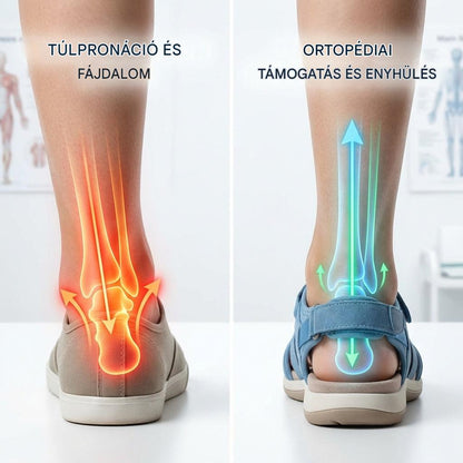 Ortopédiai hálós sportszandál - állítható modell több pánttal, kalapácsujjakhoz alkalmas
