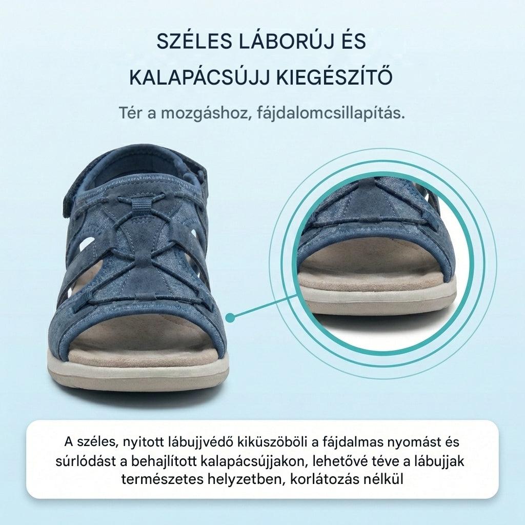 Ortopédiai hálós sportszandál - állítható modell több pánttal, kalapácsujjakhoz alkalmas