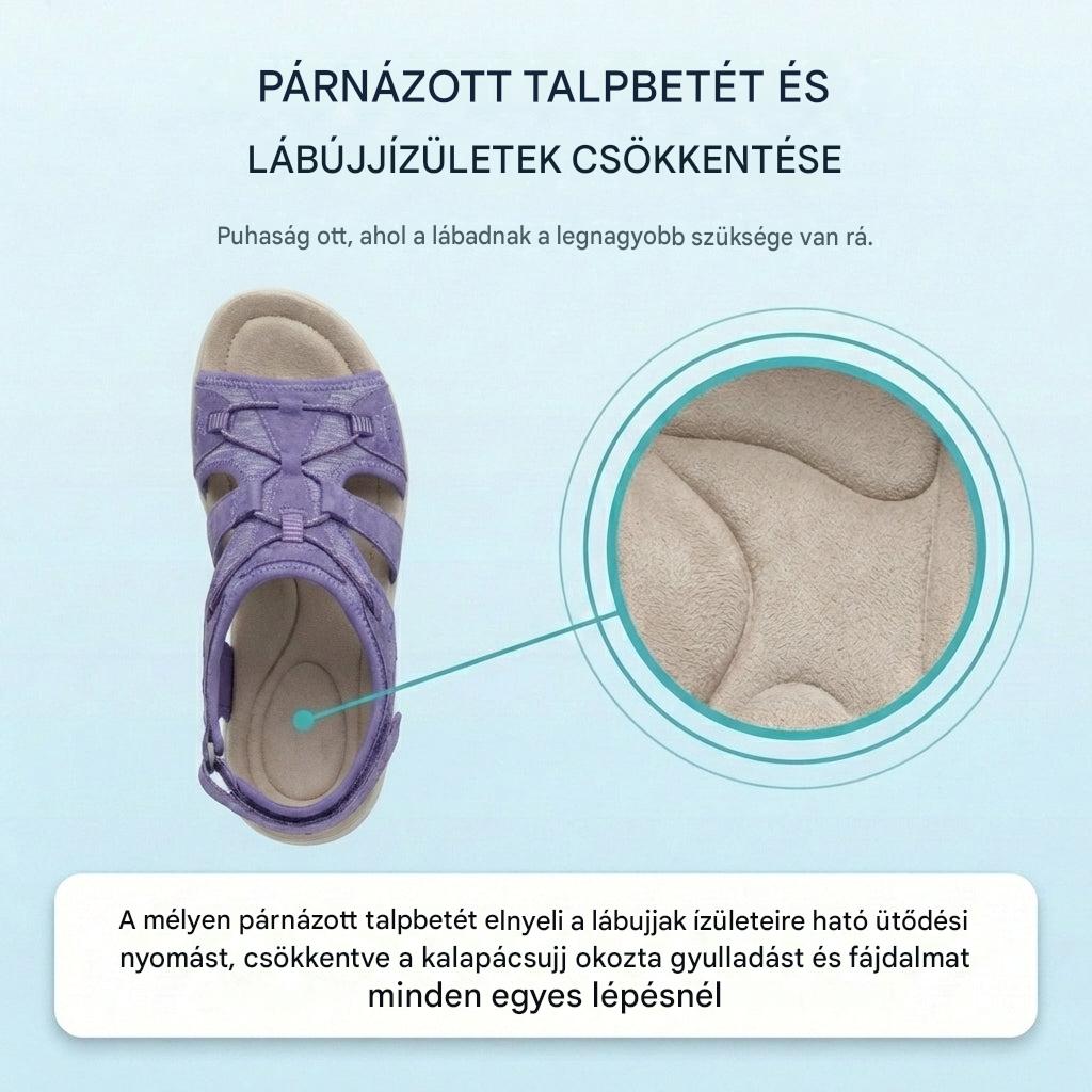 Ortopédiai hálós sportszandál - állítható modell több pánttal, kalapácsujjakhoz alkalmas