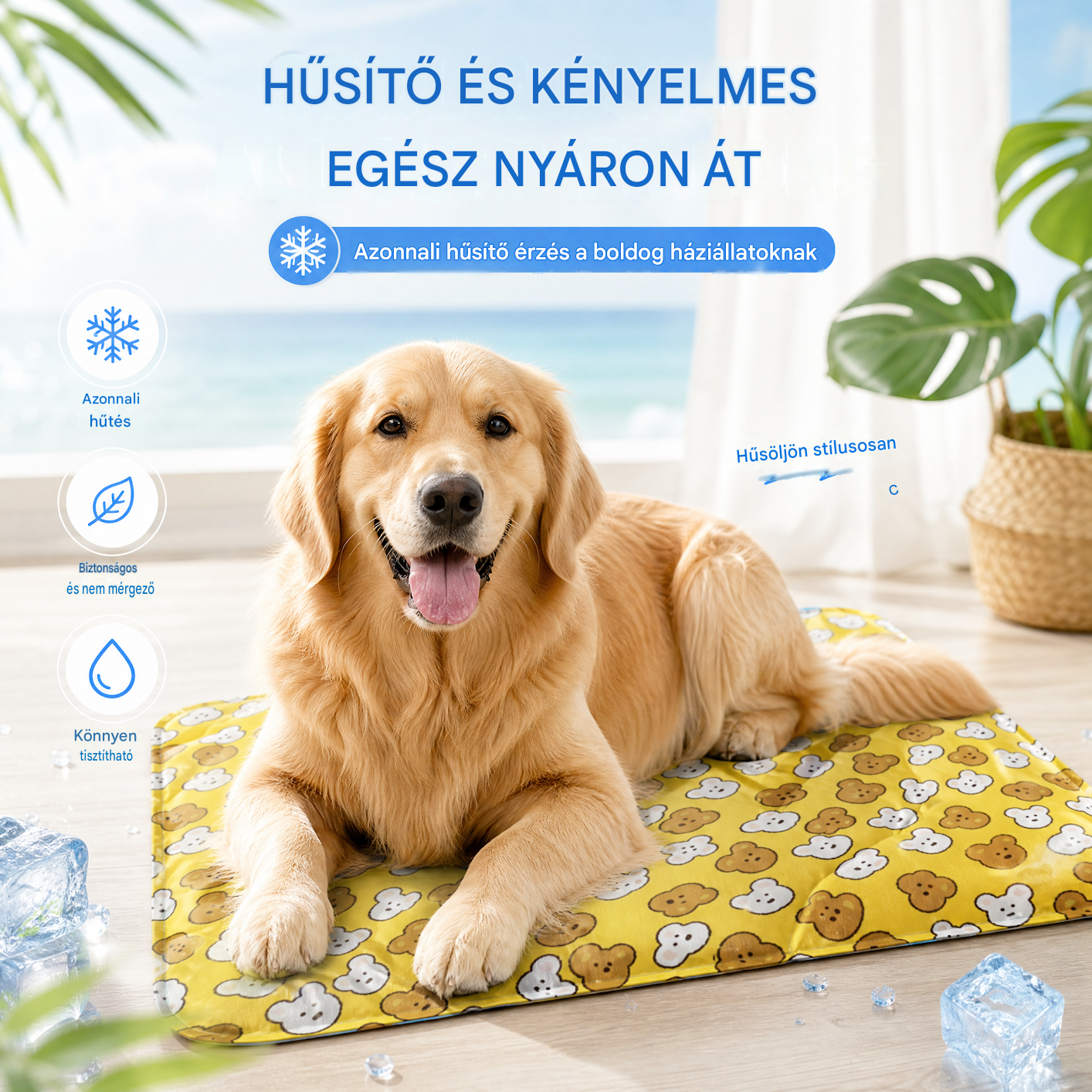 ❄️ Nyári Hűsítő Matrac Kutyáknak és Macskáknak – Kellemes Felfrissülés A Forró Napokon