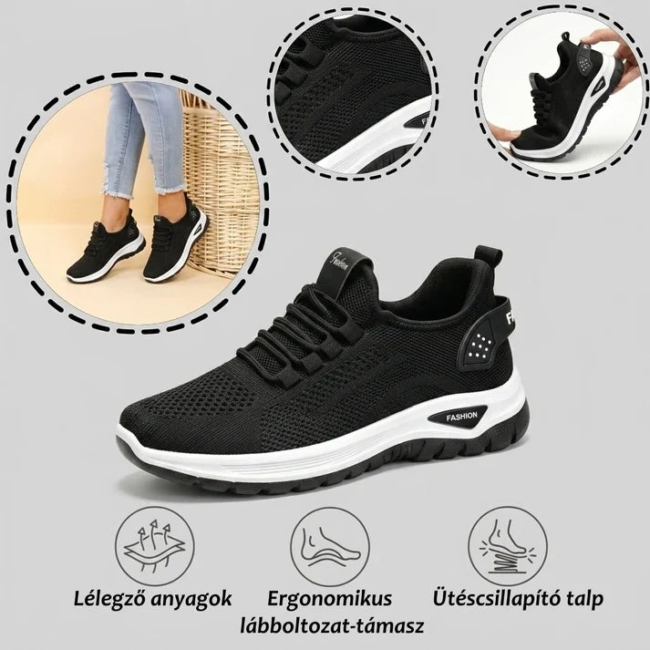 🔥Minden termék legalább 50% kedvezménnyel!ortopéd női cipő puha, párnázott talppal – kényelmes, fájdalommentes járás egész nap!