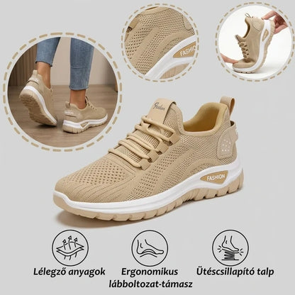 🔥Minden termék legalább 50% kedvezménnyel!ortopéd női cipő puha, párnázott talppal – kényelmes, fájdalommentes járás egész nap!