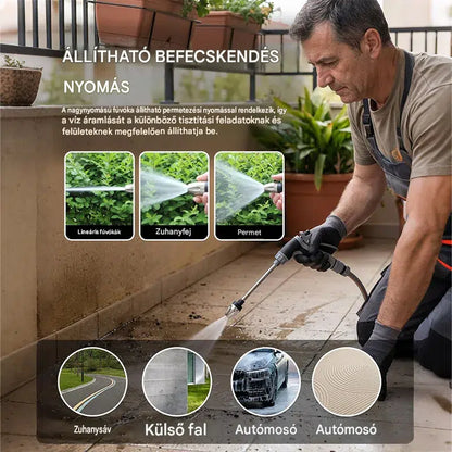 Nagynyomású vízsugár – alakíts bármelyik tömlőt erőteljes tisztítóvá