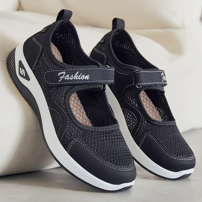 [🎉Tagoknak exkluzív ajánlat]👟 Légpárnás ortopéd cipő – alacsony szárú, tépőzáras, könnyű és légáteresztő hálós felsőrész időseknek | Kényelmes, stabil, fájdalommentes járás egész nap