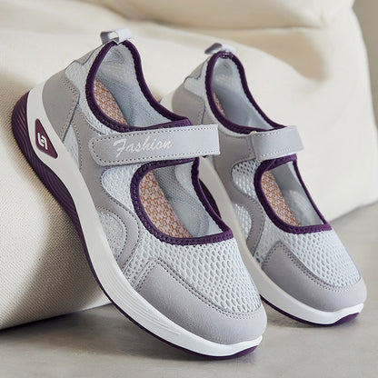 [🎉Tagoknak exkluzív ajánlat]👟 Légpárnás ortopéd cipő – alacsony szárú, tépőzáras, könnyű és légáteresztő hálós felsőrész időseknek | Kényelmes, stabil, fájdalommentes járás egész nap