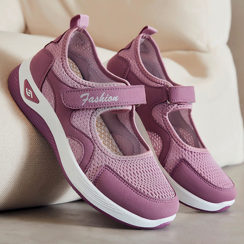 [🎉Tagoknak exkluzív ajánlat]👟 Légpárnás ortopéd cipő – alacsony szárú, tépőzáras, könnyű és légáteresztő hálós felsőrész időseknek | Kényelmes, stabil, fájdalommentes járás egész nap