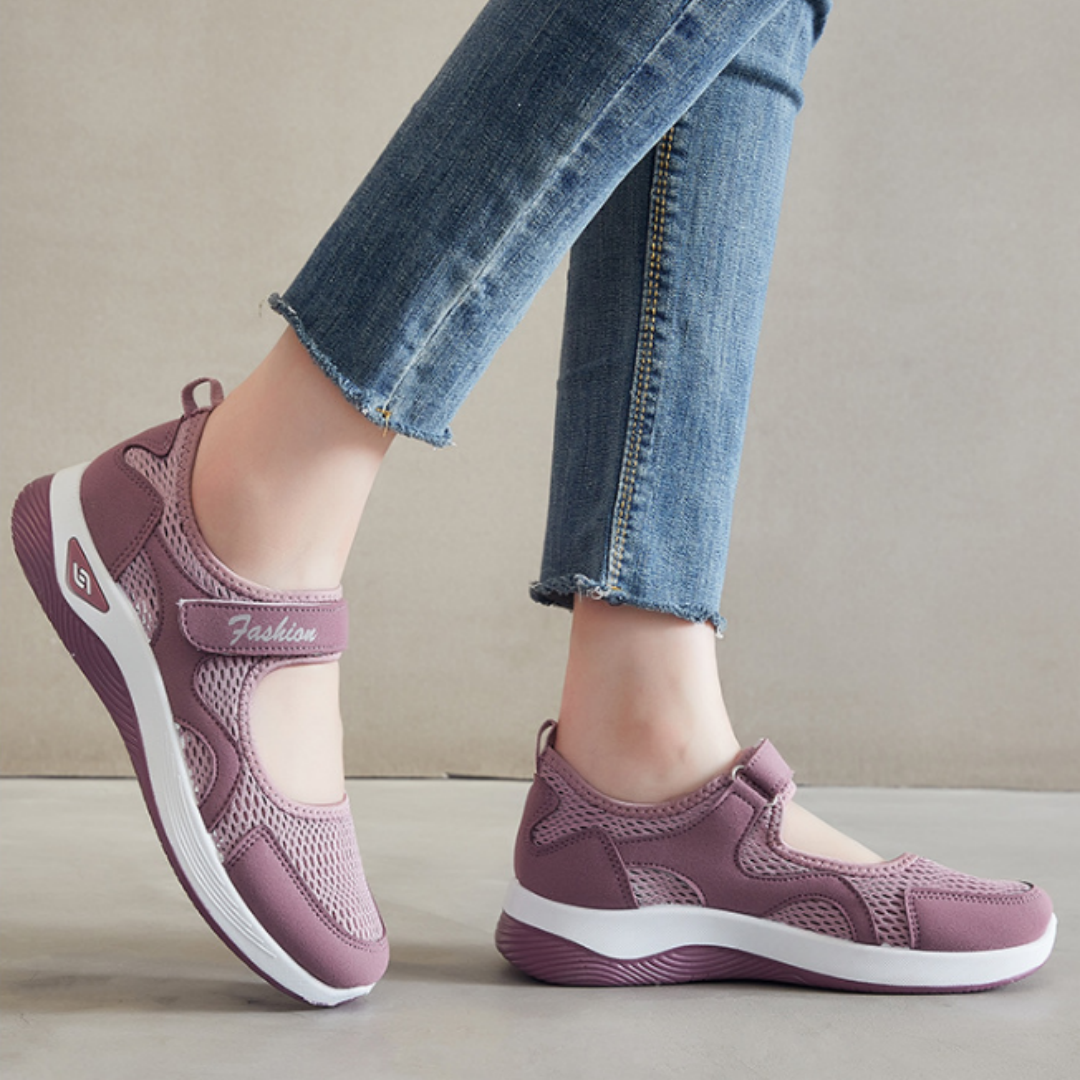 [🎉Tagoknak exkluzív ajánlat]👟 Légpárnás ortopéd cipő – alacsony szárú, tépőzáras, könnyű és légáteresztő hálós felsőrész időseknek | Kényelmes, stabil, fájdalommentes járás egész nap