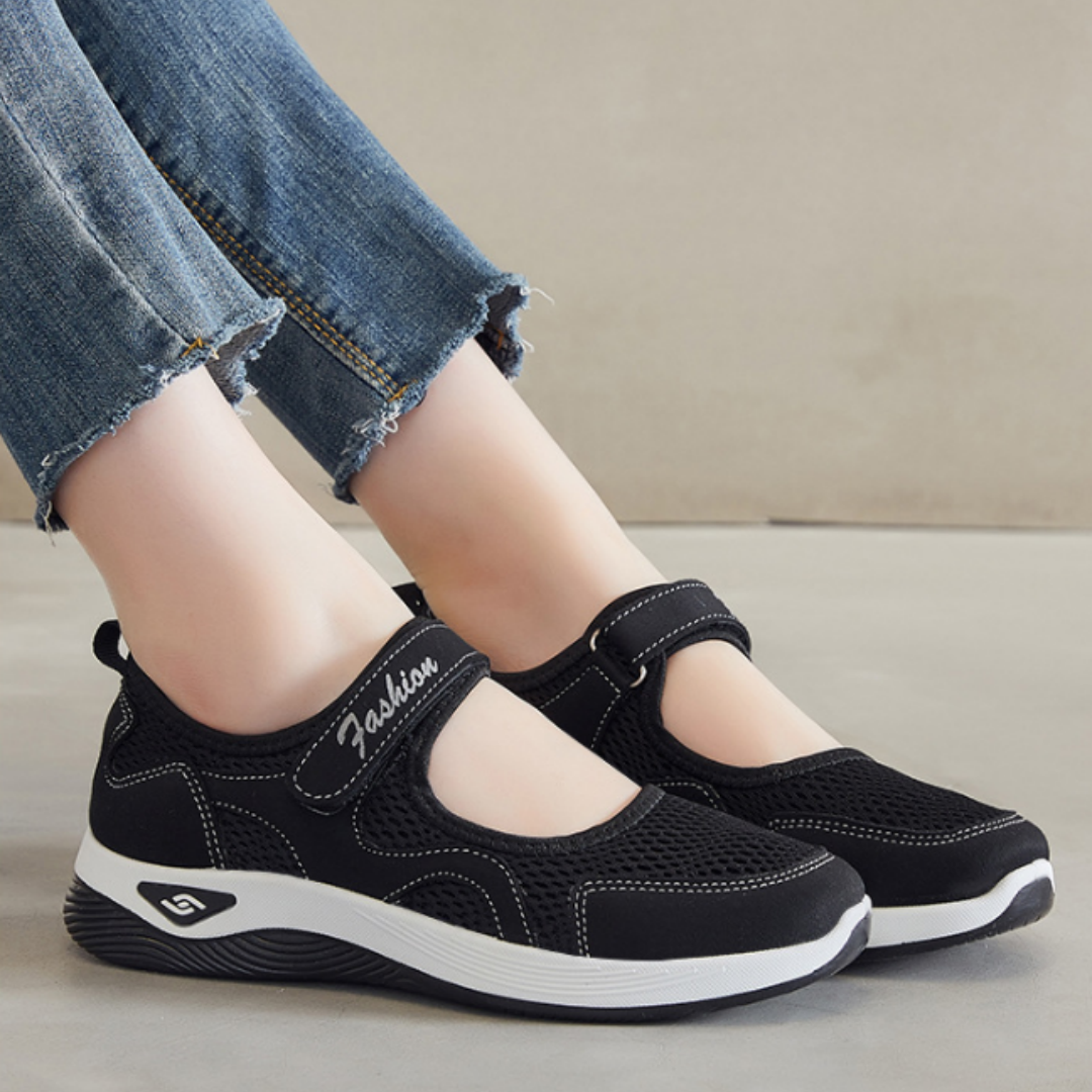 [🎉Tagoknak exkluzív ajánlat]👟 Légpárnás ortopéd cipő – alacsony szárú, tépőzáras, könnyű és légáteresztő hálós felsőrész időseknek | Kényelmes, stabil, fájdalommentes járás egész nap