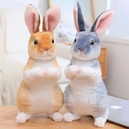 [🎉Tagoknak exkluzív ajánlat]Hoeurva élethű plüss nyuszi 🐰 – aranyos, puha és megnyugtató társ a nyugodt alváshoz, a legjobb ajándék babáknak