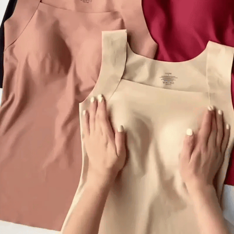 [🎉Tagoknak exkluzív ajánlat]✨ Női karcsúsított ujjatlan felső beépített melltartóval – egész napos kényelem, melltartó nélkül 👚 (🔥 Limitált ideig 50% kedvezmény)