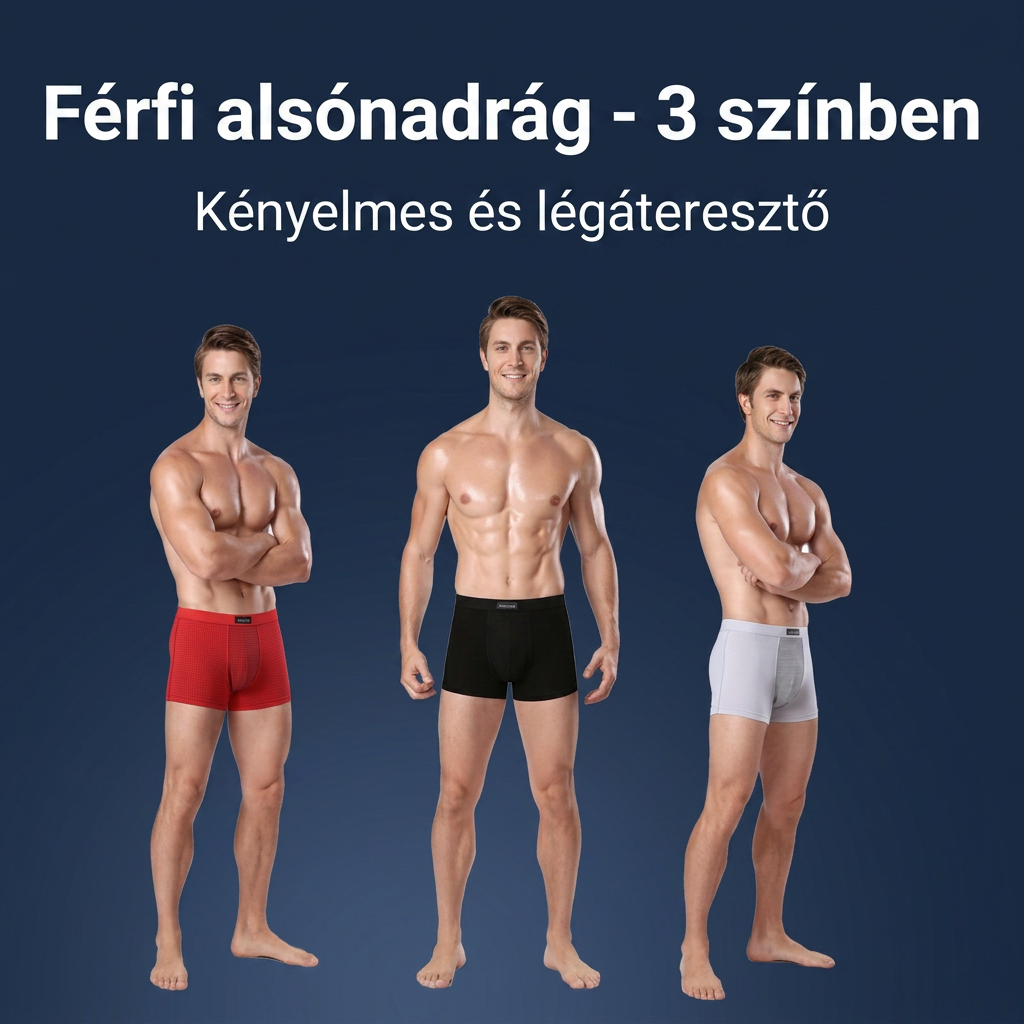 🔥 2026 Legnépszerűbb Férfi Modal Boxeralsó – Puha, Légáteresztő Komfort Dobozos Kiszerelésben