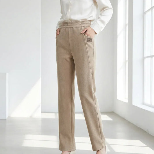[🎉Tagoknak exkluzív ajánlat]Női melegítőnadrág zsebekkel 👖 | Magas derekú tavaszi nadrág 🌸