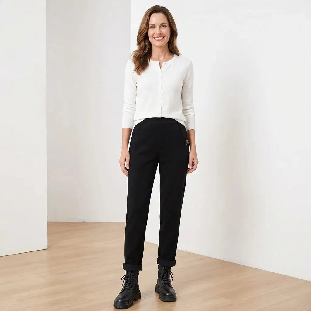 Női melegítőnadrág zsebekkel 👖 | Magas derekú tavaszi nadrág 🌸