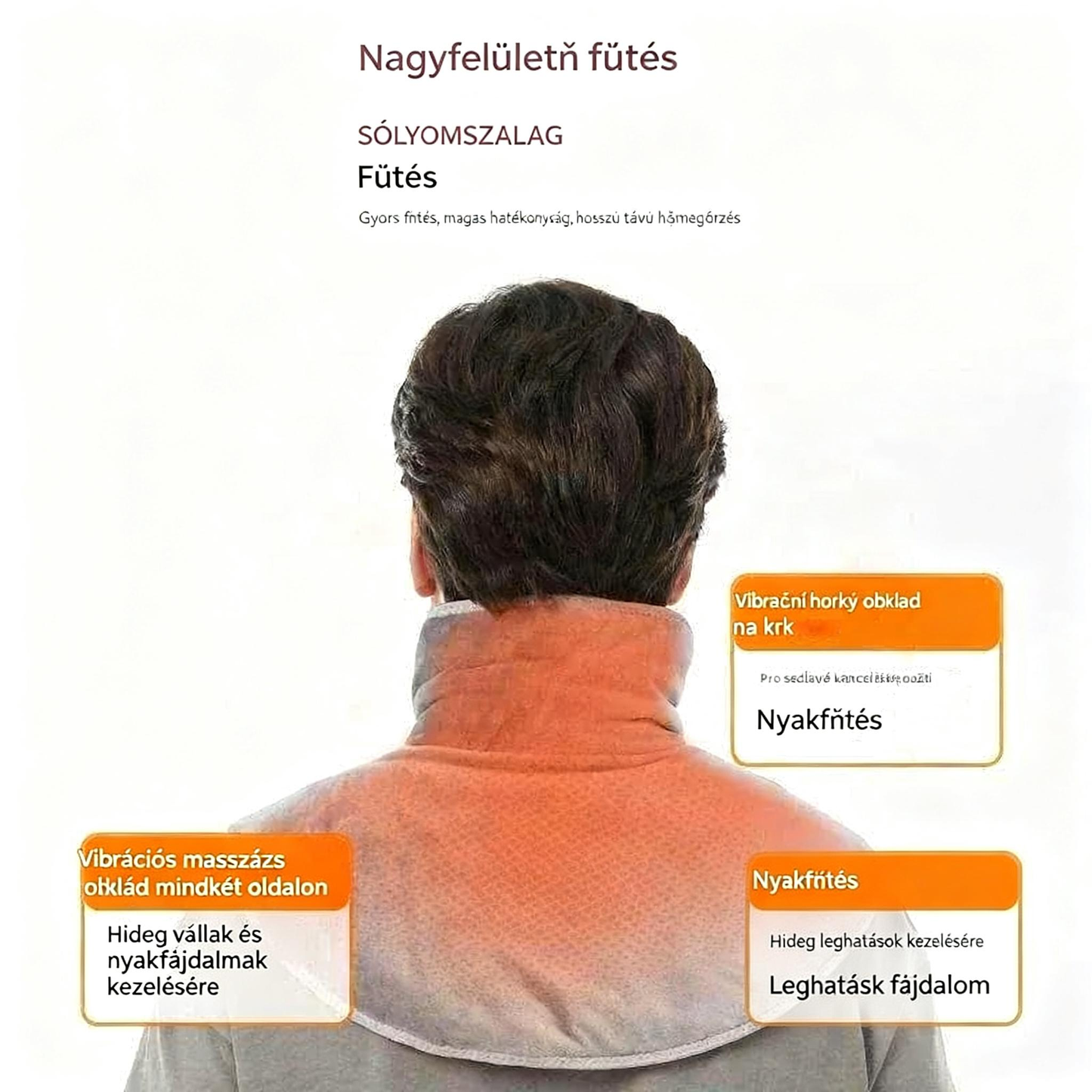 [🎉Tagoknak exkluzív ajánlat]2026-ös masszázs fűtött párna a vállra és a nyakra – Hatékonyan enyhíti a nyak és váll fájdalmát 🔥 A második darab fél áron!
