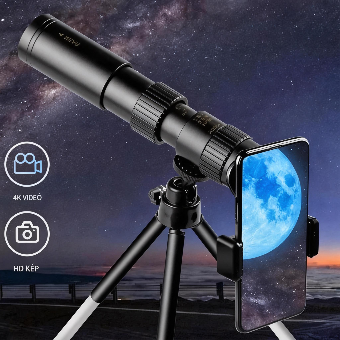 [🎉Tagoknak exkluzív ajánlat]10–300× zoom HD hordozható, nagy teljesítményű távcső hosszú távú megfigyeléshez, kifejezetten égitestek és csillagképek megfigyelésére tervezve