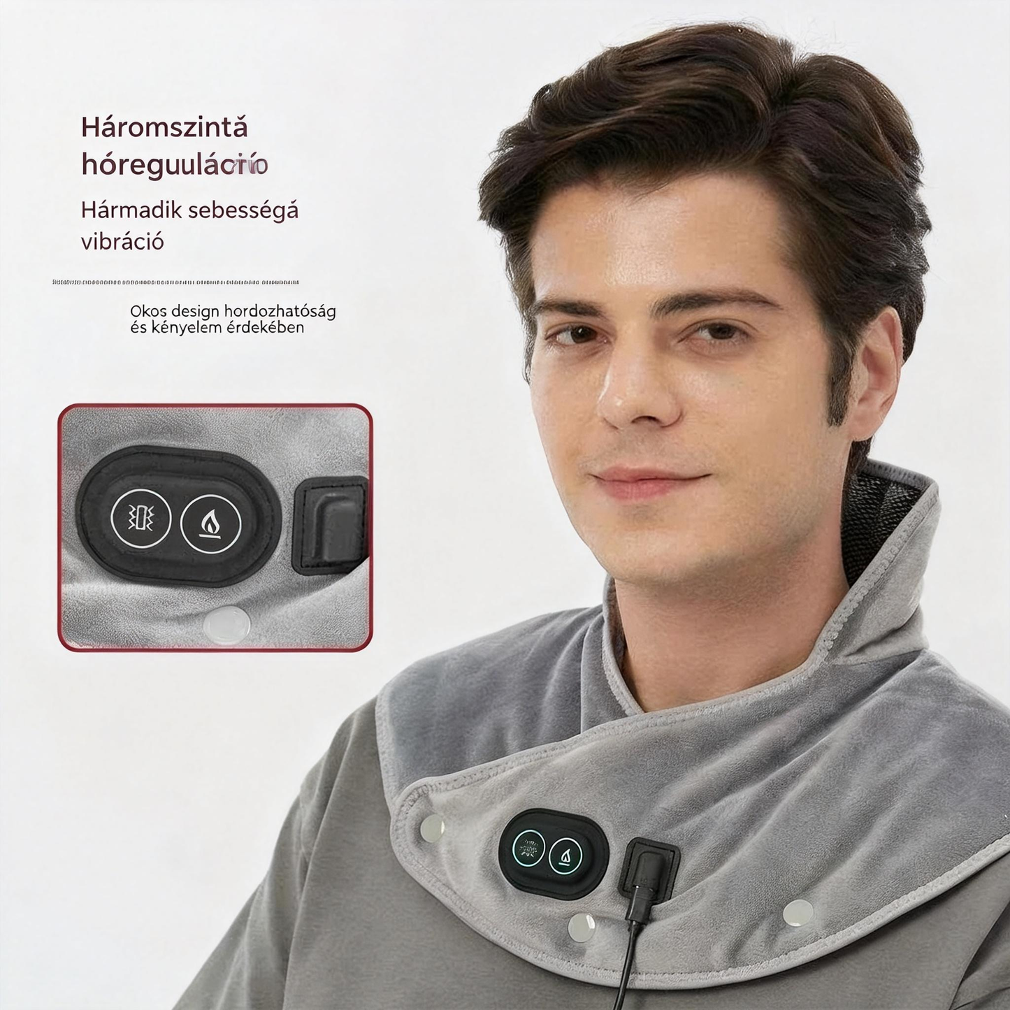 [🎉Tagoknak exkluzív ajánlat]2026-ös masszázs fűtött párna a vállra és a nyakra – Hatékonyan enyhíti a nyak és váll fájdalmát 🔥 A második darab fél áron!