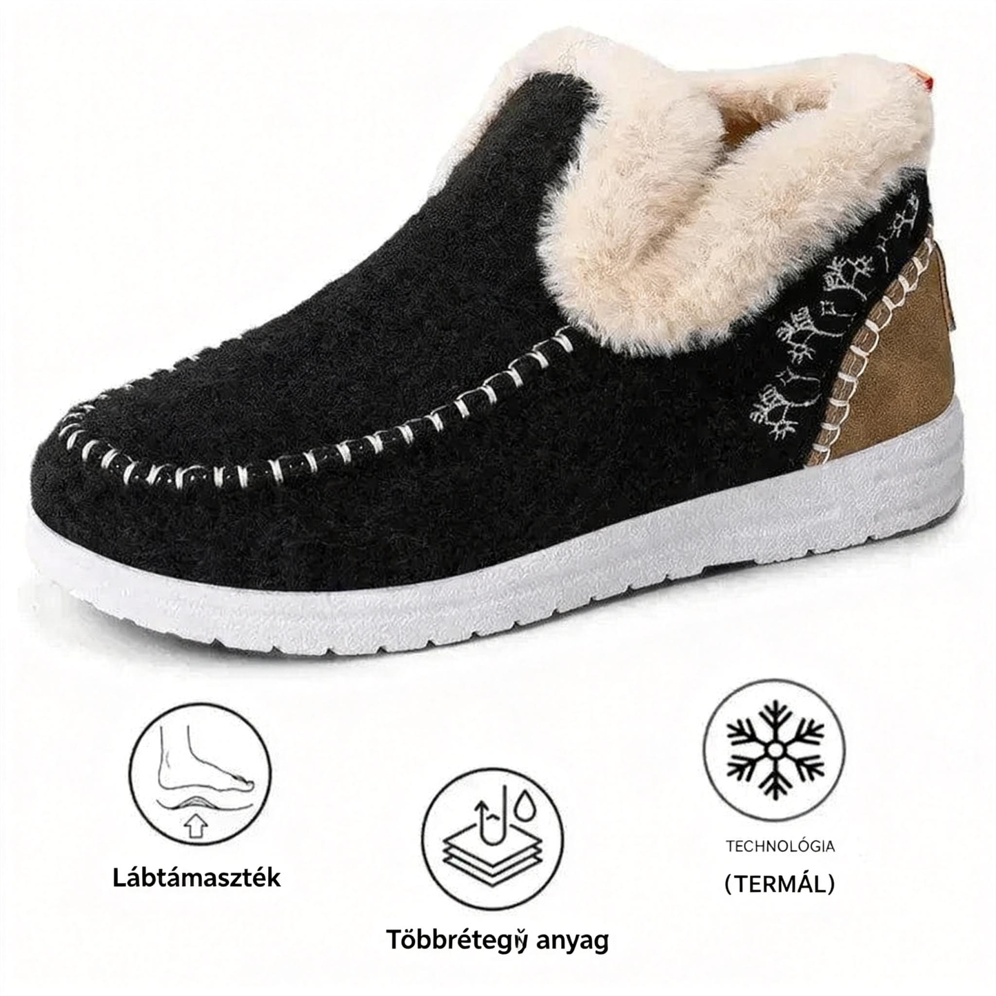 Puha és kényelmes, prémium minőségű női cipők kiváló kasmírból — támogatják a lábboltozatot, a járás könnyebb! 🔥Ma csak 70% kedvezmény