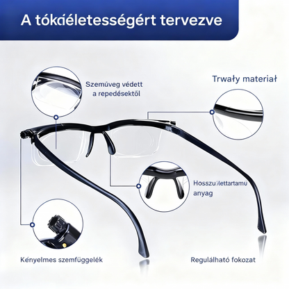 Állítható fókuszú szemüveg