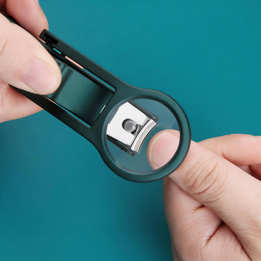 Nagyítós körömcsipesz 🔍 – gyengébb látású idősek számára tervezve, nem szóródnak szét a levágott körömdarabok ✂️, egészséges és biztonságos használat