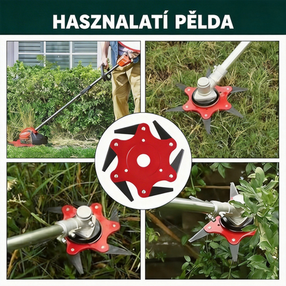 [🎉Tagoknak exkluzív ajánlat]Megerősített és tartós univerzális 6 pengés fűnyíró kés 🌿 erős fű- és bozótvágás, éles és hatékony 💪🔥