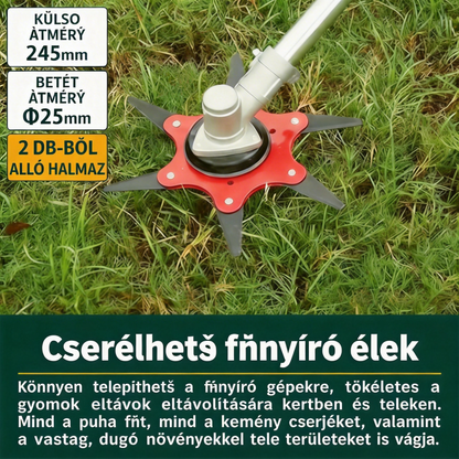 [🎉Tagoknak exkluzív ajánlat]Megerősített és tartós univerzális 6 pengés fűnyíró kés 🌿 erős fű- és bozótvágás, éles és hatékony 💪🔥