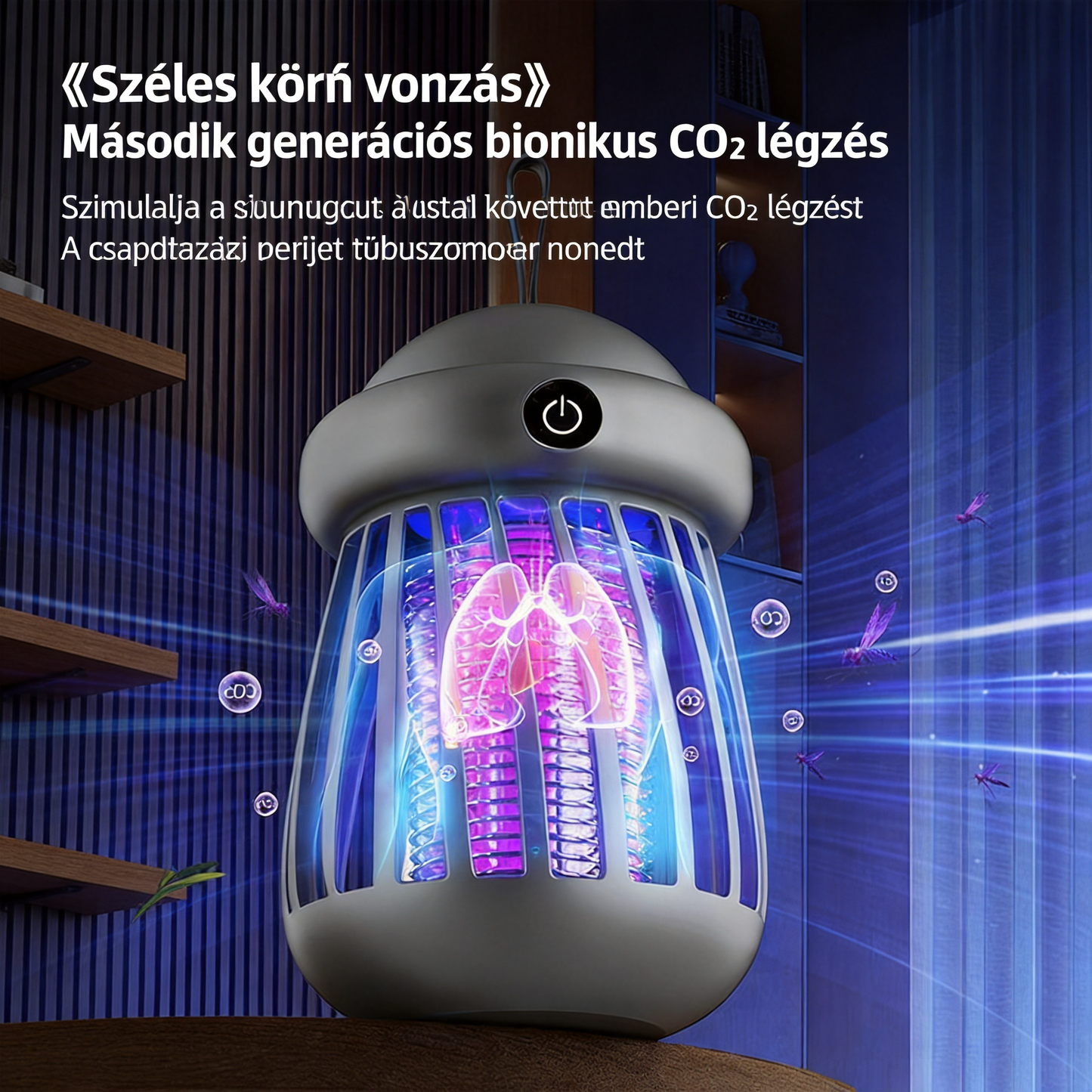 🌙 Nyári kötelező UV szúnyogirtó lámpa – csendes, egészséges és hatékony védelem egész éjjel