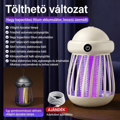 🌙 Nyári kötelező UV szúnyogirtó lámpa – csendes, egészséges és hatékony védelem egész éjjel
