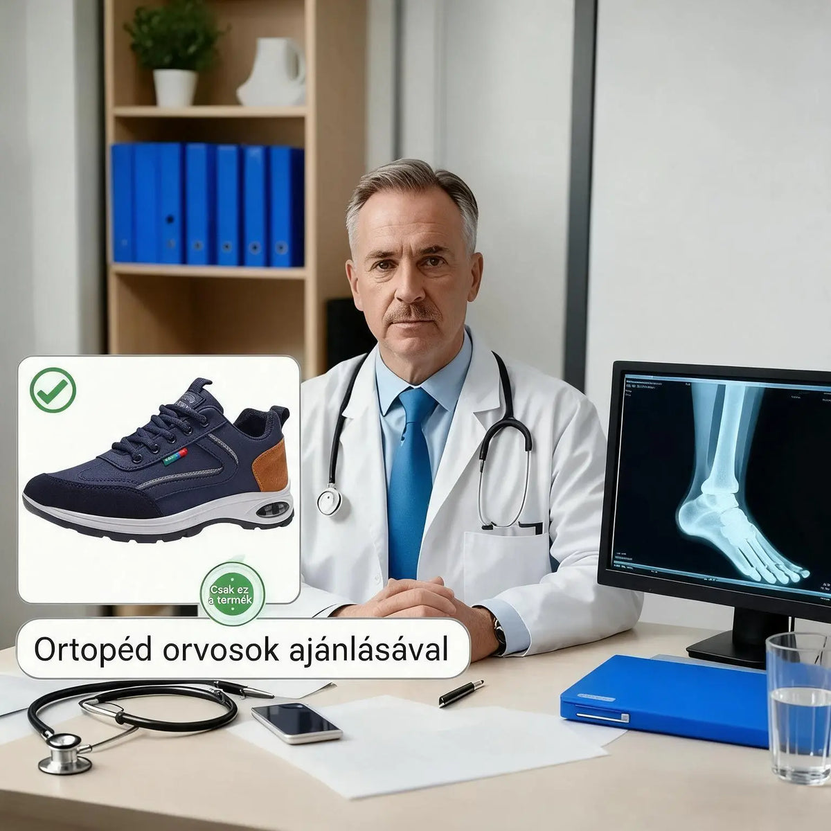 Utolsó nap! 55% kedvezmény! Ortopéd cipő, amelyet kifejezetten lábproblémákkal küzdők számára terveztek, a lábboltozat megfelelő alátámasztásáért és a hát-, ízületi és lábfájdalmak enyhítéséért.
