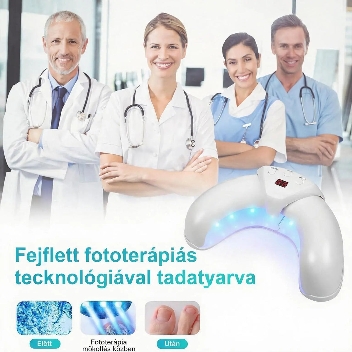 Hármas Körömápoló Lámpa – Napi 7 Perc a Tisztább és Egészségesebb Megjelenésű Körmökért