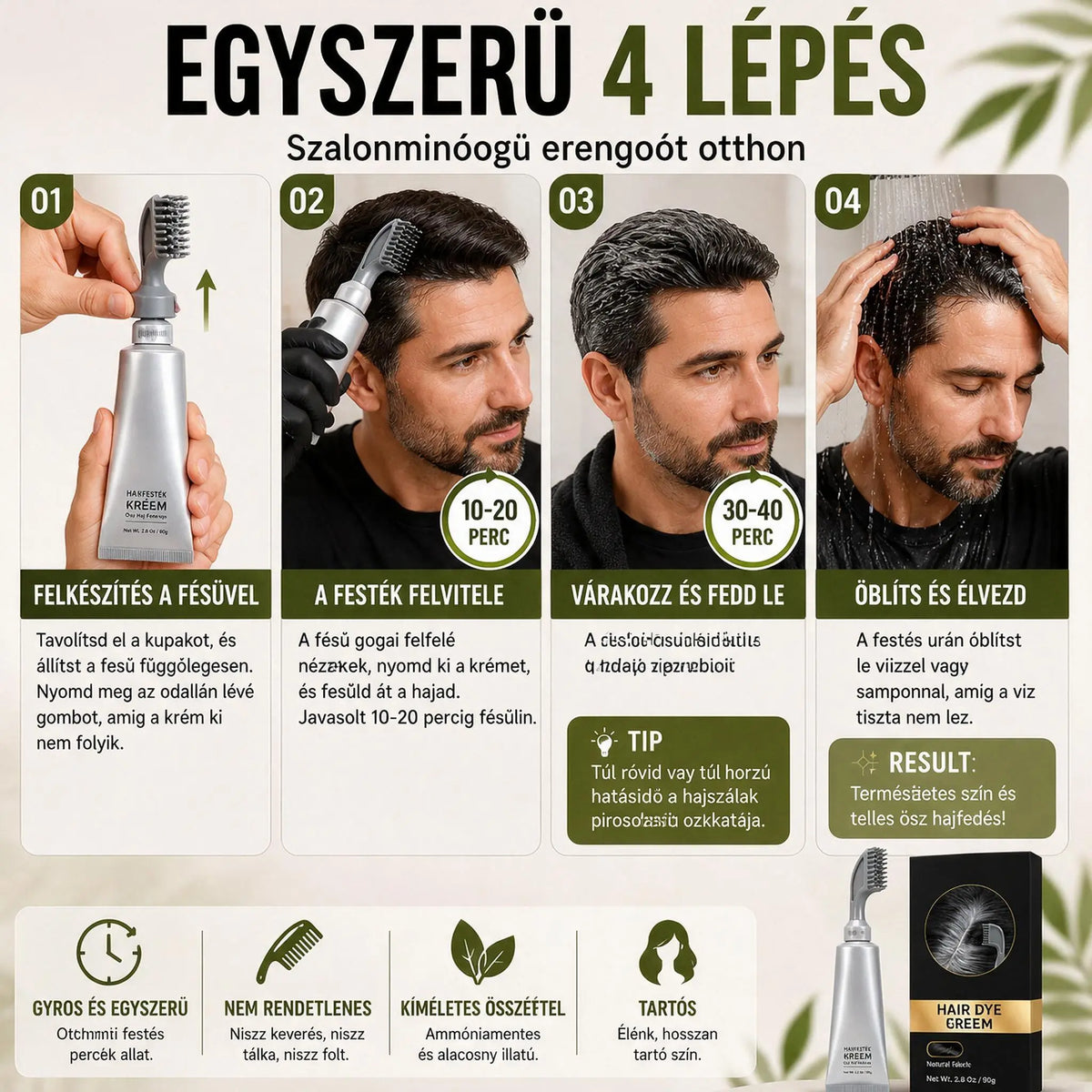 🔥 UTOLSÓ NAP – 50% KEDVEZMÉNY | Fiatalosabb Megjelenés Pár Perc Alatt! Egyszerű Hajszínfrissítés Otthon