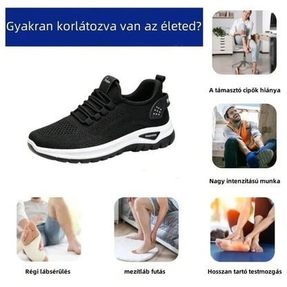 🔥Minden termék legalább 50% kedvezménnyel!ortopéd női cipő puha, párnázott talppal – kényelmes, fájdalommentes járás egész nap!